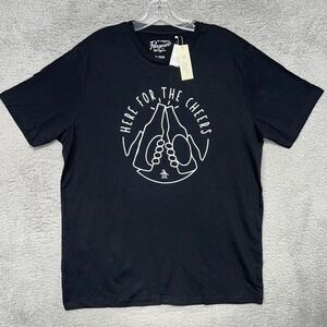 NWT Original Penguin Munsingwear T Shirt Men's Size XL Black Here for Cheers Tee